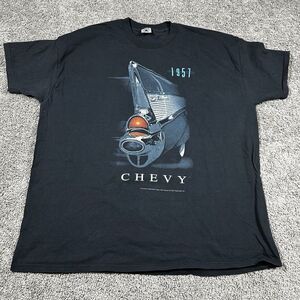 Vintage 1957 Chevy Bel-Air Black Graphic T-Shirt Size XXL‎